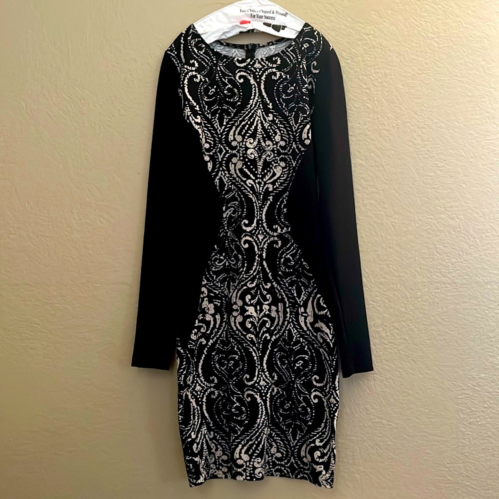 Bar III Long Sleeve Bodycon Dress- Small